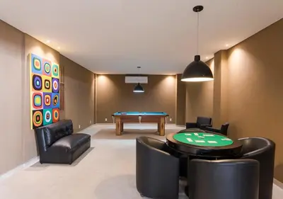 Uma área de estar em Castellammare Bombinhas Flat Residence