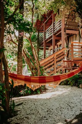 Um jardim no exterior de Pousada Praia de Bombinhas
