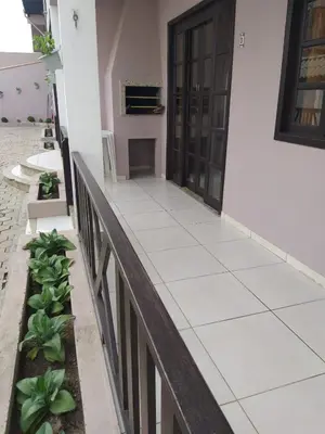 Uma varanda ou terraço em Solar das Flores apto 03
