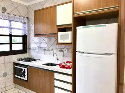 A cozinha ou kitchenette de Solar das Flores apto 06