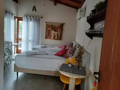 Uma cama ou camas num quarto em Vila Figueiredo das Donas - Suíte Espaço Gourmet