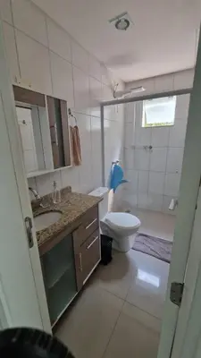 Uma casa de banho em Bombinhas - apto praia de Bombas