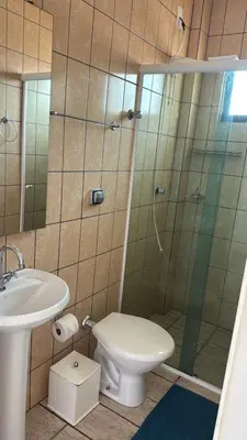 Uma casa de banho em Cobertura Frente Mar