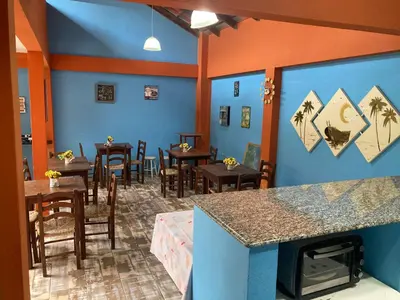 Uma área de estar em Pousada das Gaivotas
