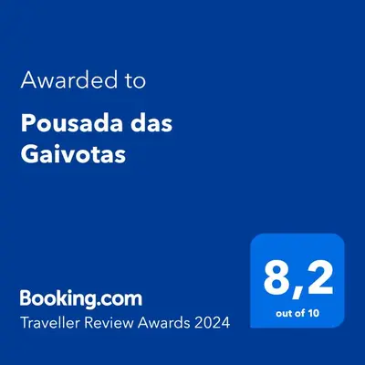 Um certificado, prémio, placa ou documento mostrado em Pousada das Gaivotas