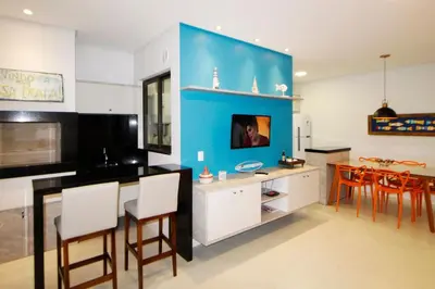 A cozinha ou kitchenette de 1087 Apto na praia de Bombinhas