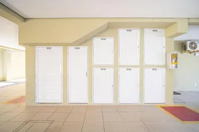 A planta de Apartamento vista para o mar com 02 dormitórios
