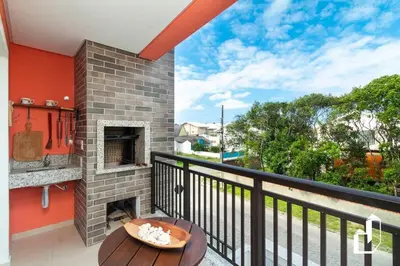 Uma varanda ou terraço em Apartamento 02 dormitórios