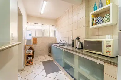 A cozinha ou kitchenette de Casa frente ao Mar de Dentro com pôr do sol único