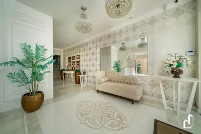 Uma área de estar em Apartamento com 02 dormitórios