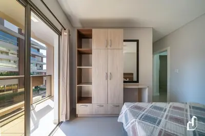 Uma cama ou camas num quarto em Apartamento com 02 dormitórios