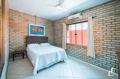 Uma cama ou camas num quarto em Casa de Praia | Para até 08 pessoas