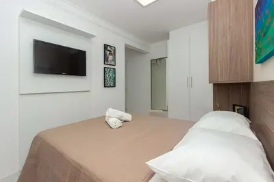 A planta de Recanto Cardeal 406-3 – Aconchegante Apartamento - Excelente Custo-Benefício