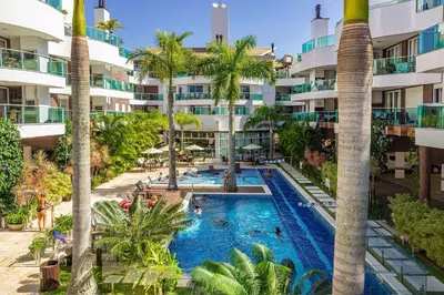 A planta de Boulevard 111B - Excelente apartamento em condomínio de luxo no centro de Bombinhas - Piscina - Jacuzzi - Academia - Portaria 24h.