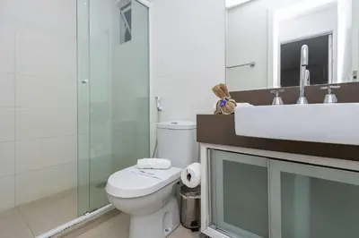 A planta de Boulevard 129E - Excelente apartamento em condomínio de luxo no centro de Bombinhas - Piscina - Jacuzzi - Academia - Portaria 24h.