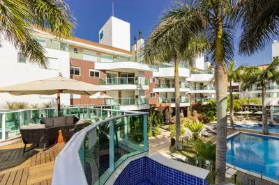 A planta de Boulevard 129E - Excelente apartamento em condomínio de luxo no centro de Bombinhas - Piscina - Jacuzzi - Academia - Portaria 24h.