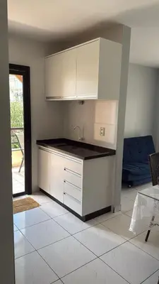 A cozinha ou kitchenette de Apto lateral mar