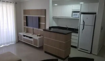 A cozinha ou kitchenette de Excelente apto 3 quartos em Bombas, 100 metros do mar e 2 vagas de garagem