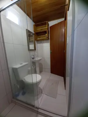 Uma casa de banho em Loft praia Porto Belo