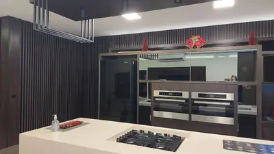 A cozinha ou kitchenette de Mariscal Praia Centro Cobertura de lujo vistas al mar