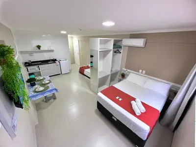 Uma cama ou camas num quarto em Bella Catarina Bombinhas