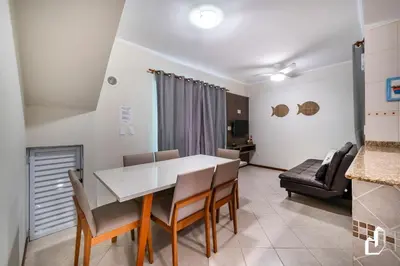 Uma área de estar em Residencial Maresias - Térreo com 02 dormitórios