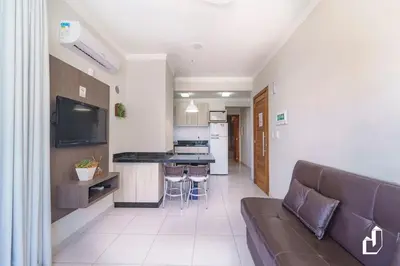 A cozinha ou kitchenette de Aqui tudo contribui para felicidade e o bem-estar