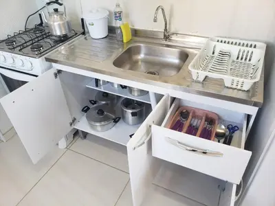 A cozinha ou kitchenette de Espaço Container Itapema - Loft I