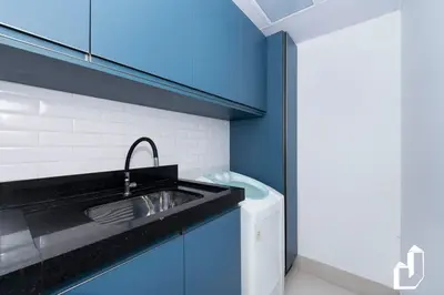 A cozinha ou kitchenette de Apartamento duplex em 4 Ilhas