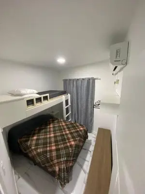 Uma cama ou camas num quarto em 204 Ótima localização de 2d em condomínio fechado