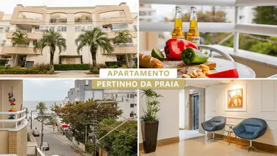 A planta de Amplo Apartamento a 200m da Praia de Bombas