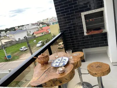 Uma varanda ou terraço em Conchas de Palmas