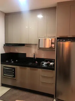 A cozinha ou kitchenette de Apartamento praia de Palmas/SC