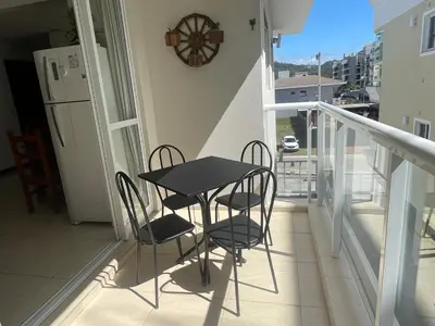 Uma varanda ou terraço em Apartamento na Praia de Palmas