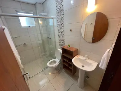 Uma casa de banho em Apartamento na Praia de Palmas