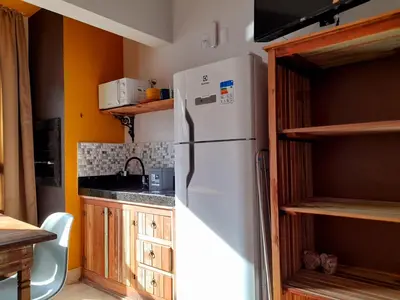A planta de Lindo Estúdio-LINGUADO-Aconchegante apto em Bombinhas
