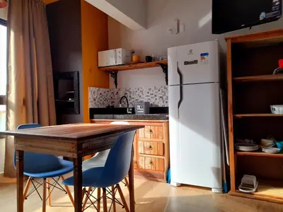 A planta de Lindo Estúdio-LINGUADO-Aconchegante apto em Bombinhas