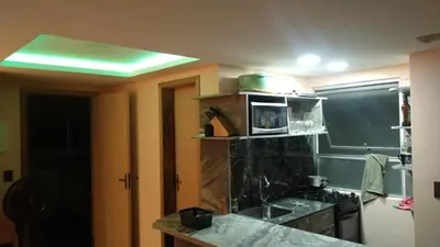 A cozinha ou kitchenette de Apartamento de Cobertura frente para o mar Itapema