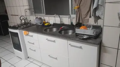 A cozinha ou kitchenette de Apartamento 3 quartos e 3 sacadas de frente para o mar com visão panorâmica de toda praia de Itapema