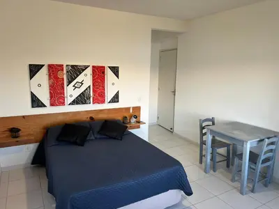 Uma cama ou camas num quarto em Guesthousebr