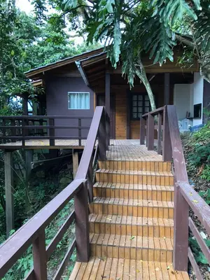 O edifício onde a casa de férias está situado