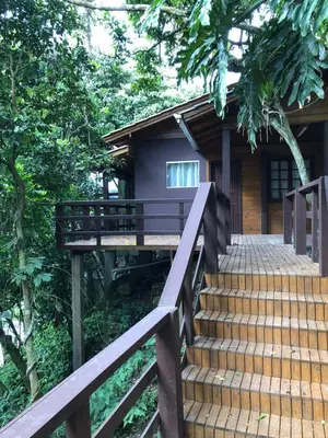 O edifício onde a casa de férias está situado