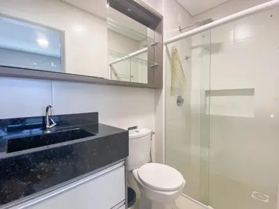 A planta de Apartamento encantador com piscina na Praia de Palmas Governador Celso Ramos