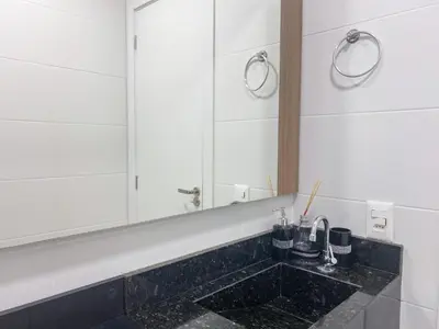 A planta de Apartamento encantador com piscina na Praia de Palmas Governador Celso Ramos