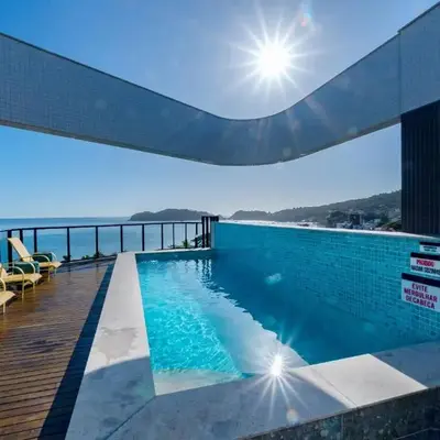 Confortável Loft com Vista para o Mar - Condomínio com Piscina