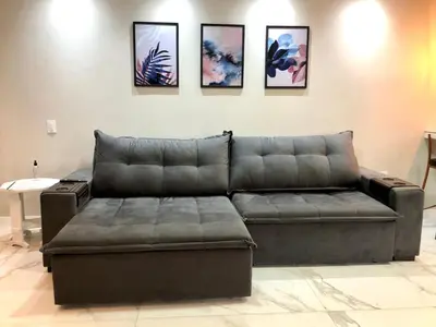 Uma área de estar em Apto Loft Novo - Porto Belo - 5 min a pé da praia