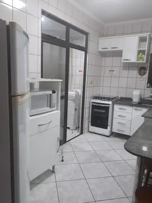 A cozinha ou kitchenette de Apartamento Meia Praia Itapema