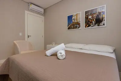 A planta de Mario Guilherme 207 – Aconchegante Apartamento a poucos metros da Praia de Bombinhas.