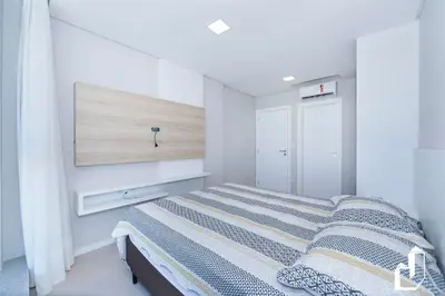 Uma cama ou camas num quarto em Cobertura duplex com 03 dormitórios e jacuzzi