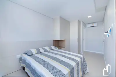 Uma cama ou camas num quarto em Cobertura duplex com 03 dormitórios e jacuzzi